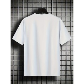 Silly Goose Print, Men's Graphic Design Crew Neck T-shirt, Casual Comfy Tees Tshirts For Summer, Men's Clothing Tops