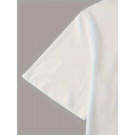 4pieces Men's Stylish Smiling Face Pattern Shirt, Casual Slightly Stretch Breathable Crew Neck Short Sleeve Tee Top For City Walk Street Hanging Outdoor Activities