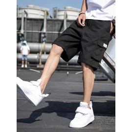 Men's Multi Pocket Cargo Shorts, Casual Waist Drawstring Cargo Shorts For Summer