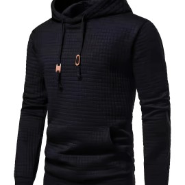 Waffle  Hoodie, Cool Hoodies For Men, Men's Casual Graphic Design Pullover Hooded Sweatshirt With Kangaroo Pocket Streetwear For Winter Fall, As Gifts