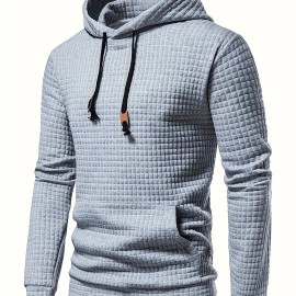 Waffle  Hoodie, Cool Hoodies For Men, Men's Casual Graphic Design Pullover Hooded Sweatshirt With Kangaroo Pocket Streetwear For Winter Fall, As Gifts