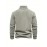 Men's Corduroy Stand Collar Zip Up V Neck Sweatshirt Pullover For Men Solid Sweatshirts For Winter Fall Long Sleeve Tops